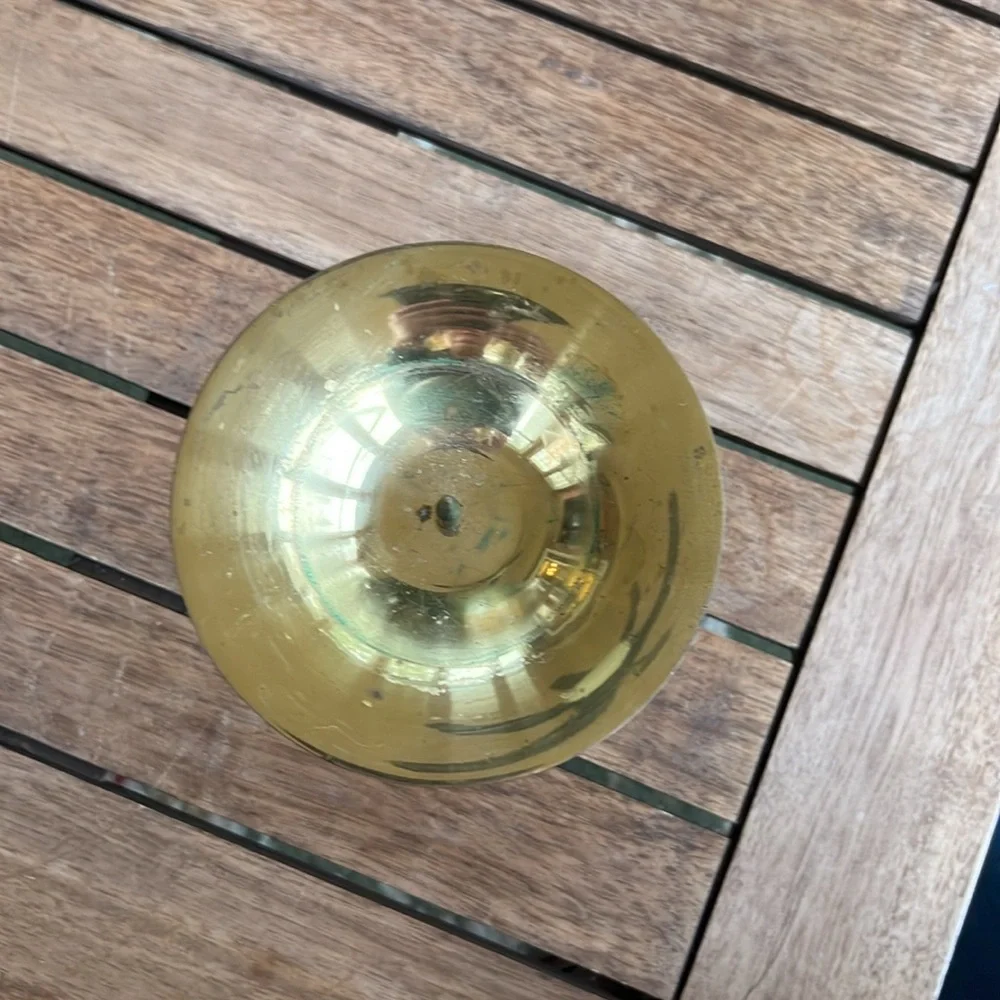 Vintage Brass Pillar Candle Stick Holder